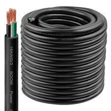 18/3 SOOW Wire 150FT, 18 AWG 600V SOOW Bulk Cable, 18 Gauge 3 Conductor Portable picture