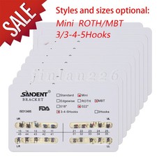 10-100Pack Orthodontic Dental Brackets Braces Mini Roth MBT.022 Slot Hooks 345/3 picture
