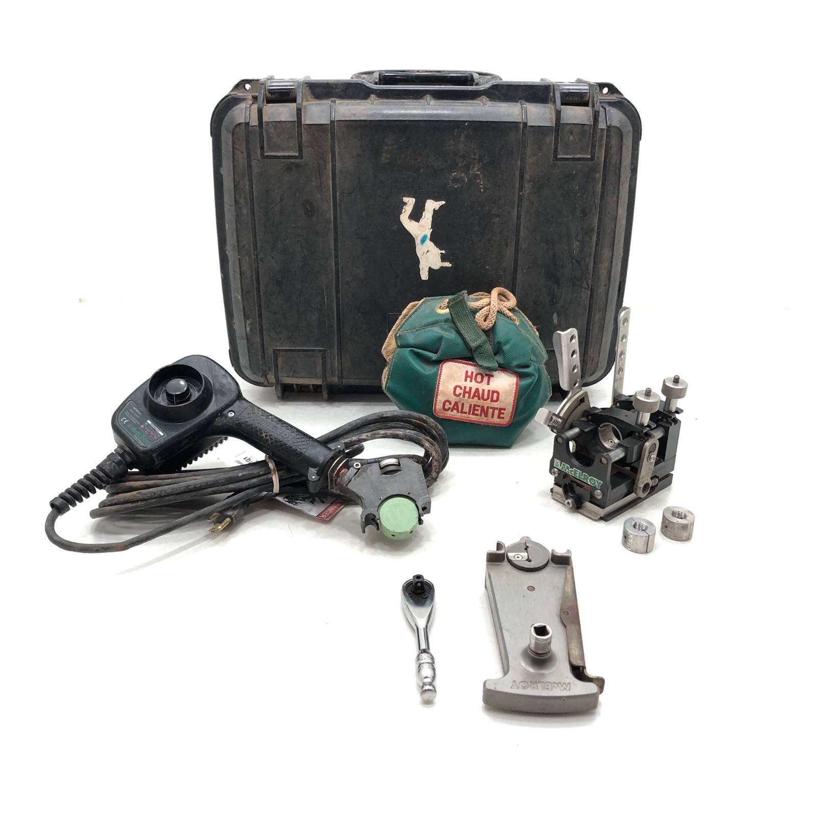 McElroy CTS24201 1LC Pipe Fusion Heater Plastic Welding Kit w Extended Carriage McElroy CTS24201 1LC Pipe Fusion Heater Plastic Welding Kit w Extended Carriage