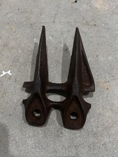 Vintage Double Rock Guard JARI SICKLE BAR MOWER 1946 ROCK GUARD BRASS R18 picture