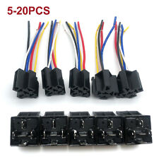 Lots 12V 30/40 Amp 5-Pin SPDT Automotive Relay with Wires & Harness Socket Set picture