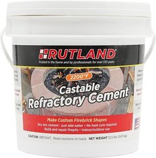 Rutland Castable Refractory Cement, High Temp Fireplace & Woodstove Fire Ceme... picture