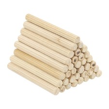 50pcs 6 x 60mm Wood Dowel Pins Fluted Wooden Dowel Pin Straight Groove Rods picture
