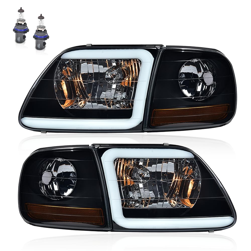 PIT66 LED DRL Headlights Assembly Fit 1998-2003 Ford F150 PIT66 LED DRL Headlights Assembly Fit 1998-2003 Ford F150