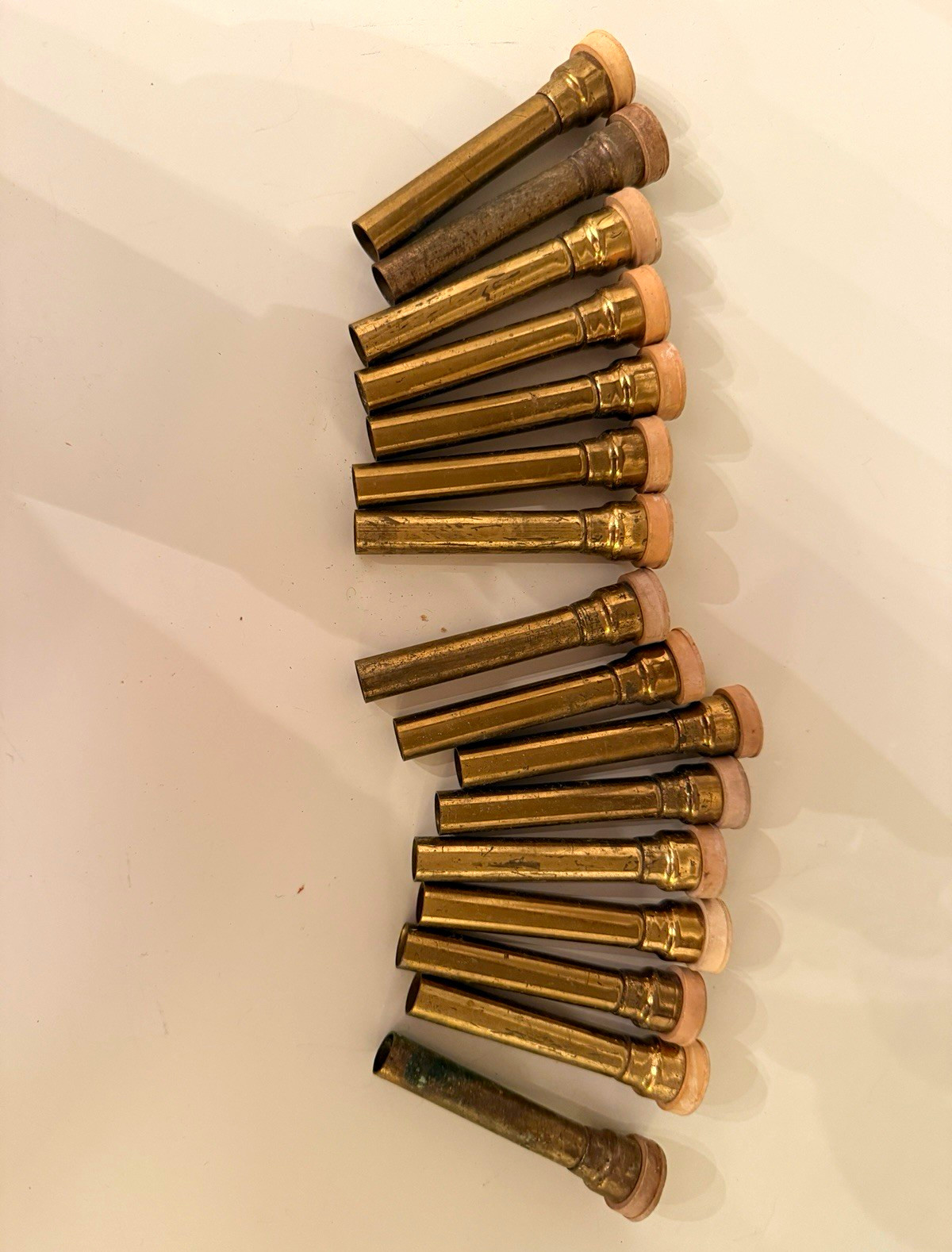 Vintage Brass-Tone Door Stops Lot of 18 Architectural Salvage Restoration Parts