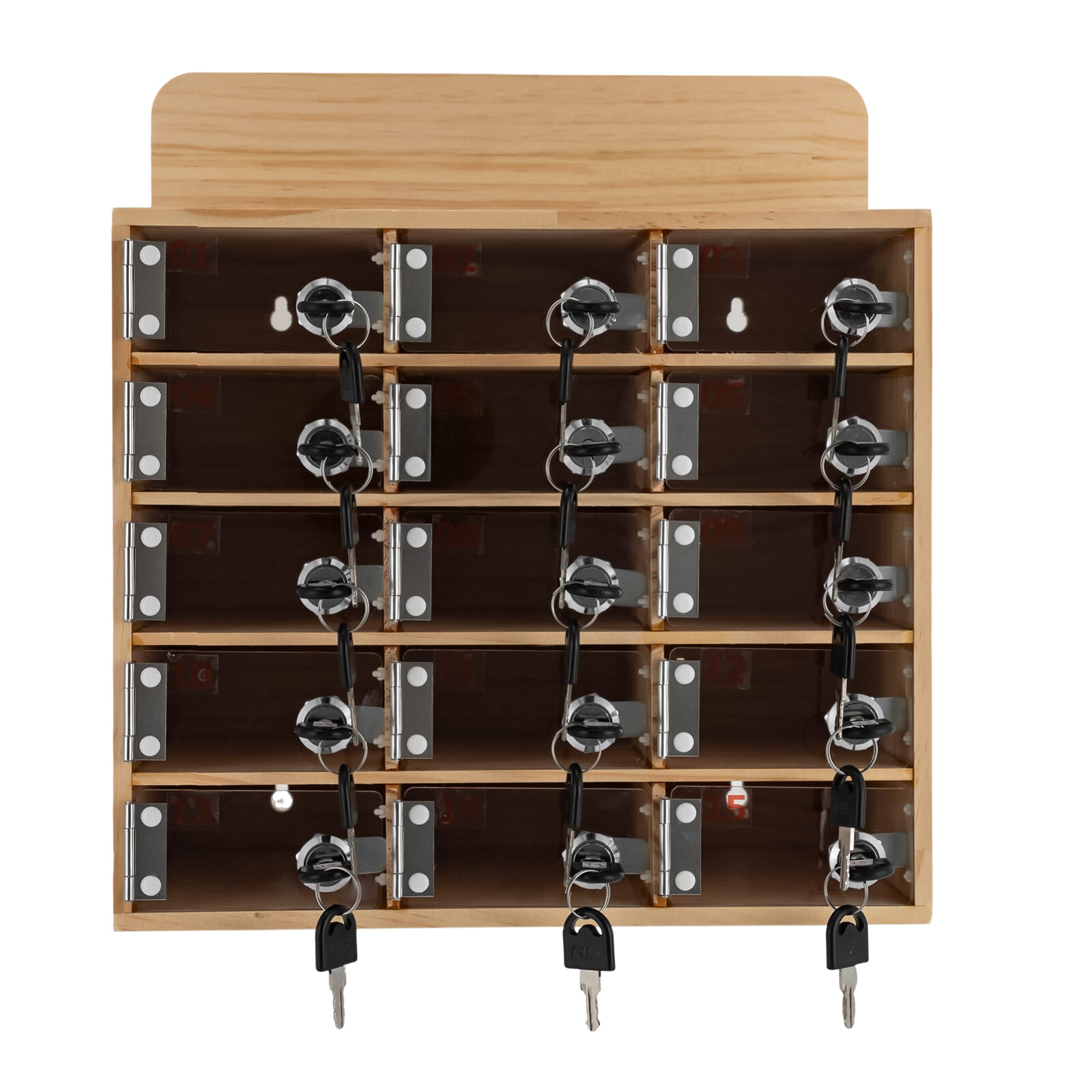 15 Slots Cell Phone Locker Box Wood Phone Storage Cabinet With 15Set Keys 15 Slots Cell Phone Locker Box Wood Phone Storage Cabinet With 15Set Keys