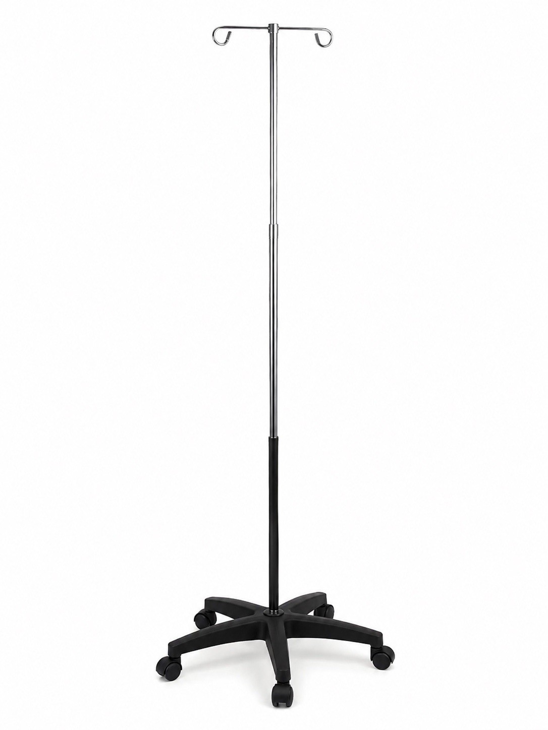 Medline MDS129CS Foldable IV Pole Stand 5 Leg Rolling 2 Hook Adjustable 37-83in Medline MDS129CS Foldable IV Pole Stand 5 Leg Rolling 2 Hook Adjustable 37-83in