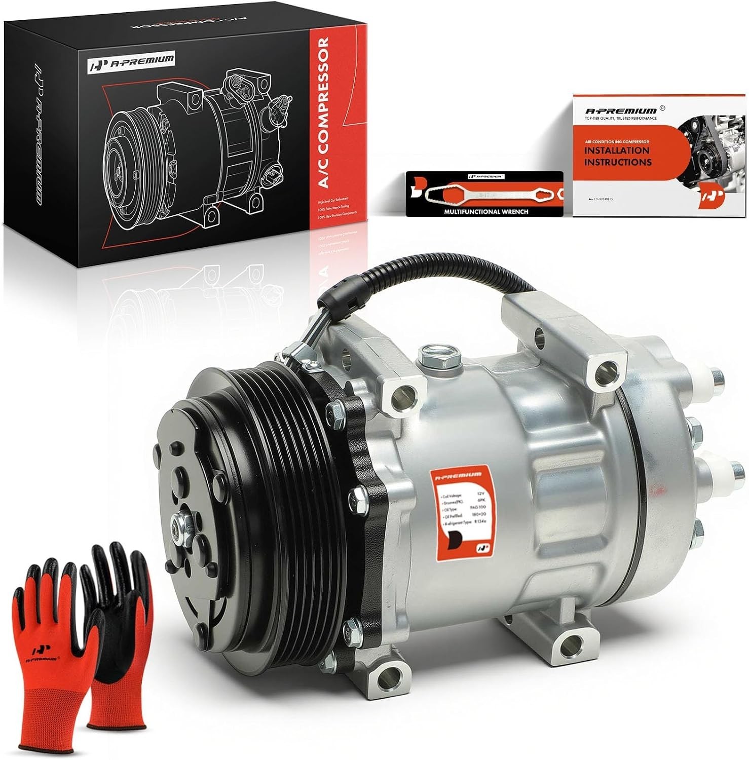 Air Conditioner AC Compressor with Clutch Compatible with International Harveste Air Conditioner AC Compressor with Clutch Compatible with International Harveste