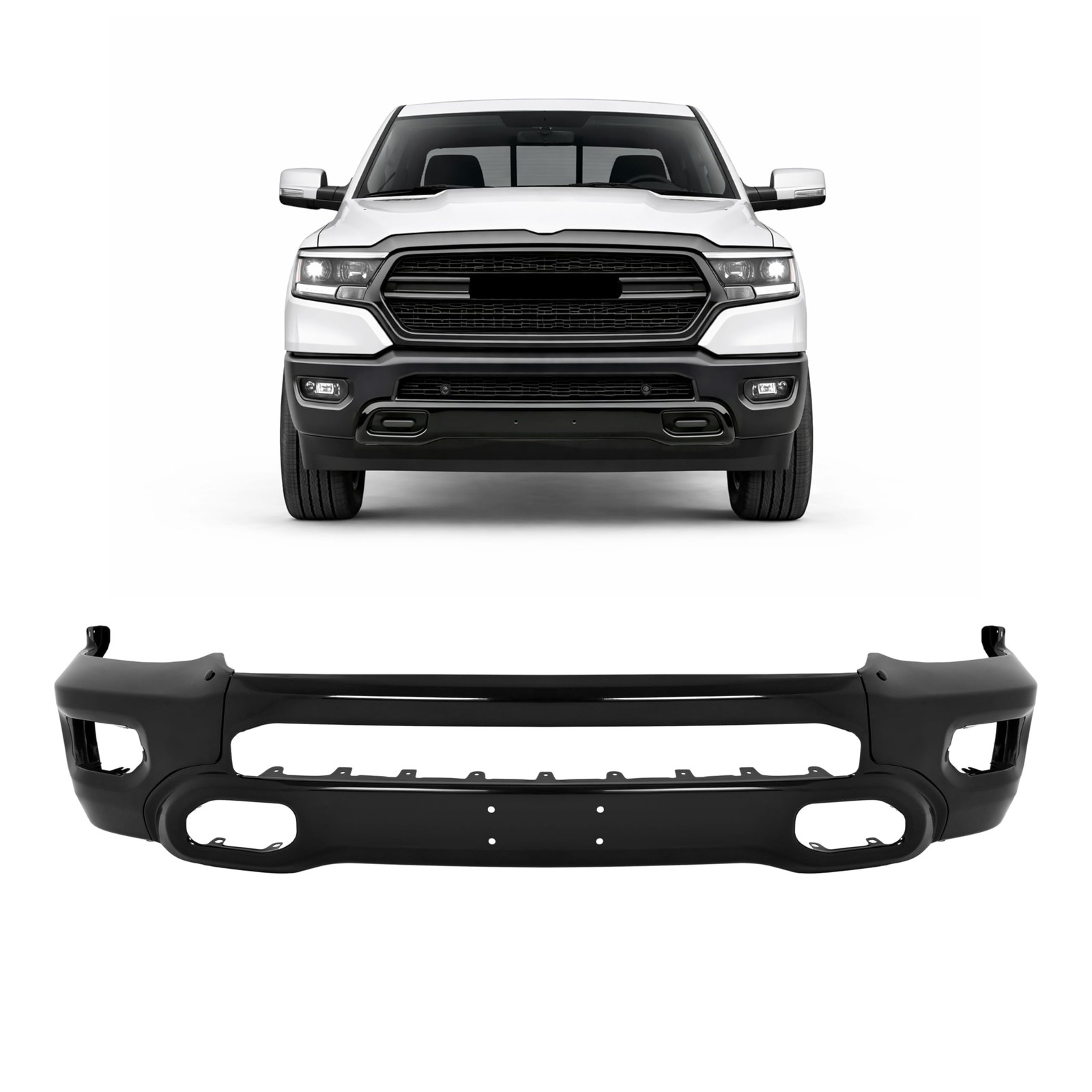 Bumper Face Bar 3PCS Compatible with 2019-2024 Ram 1500 Bumper Face Bar 3PCS Compatible with 2019-2024 Ram 1500