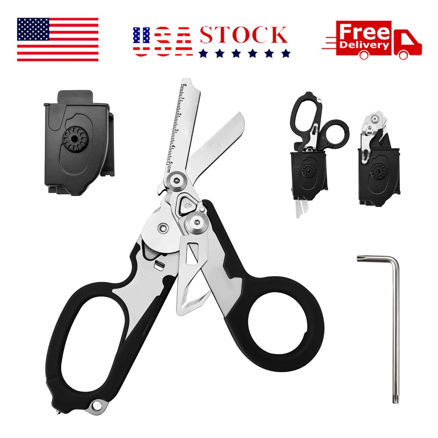 Heavy Duty Emergency Trauma Shears EMT Medic First Aid Tactical Scissors Black Heavy Duty Emergency Trauma Shears EMT Medic First Aid Tactical Scissors Black