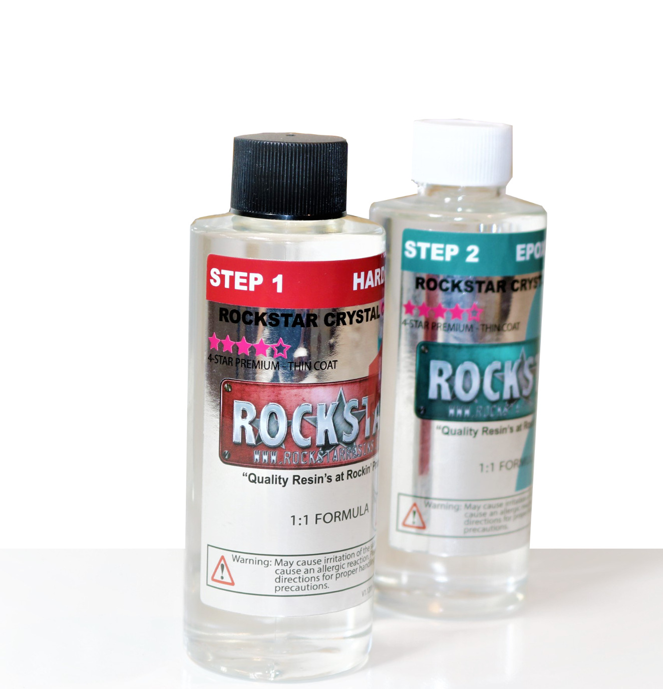 Rockstar Crystal Clear Premium Epoxy Resin - 8oz Kit - 4-Star - UV Protection