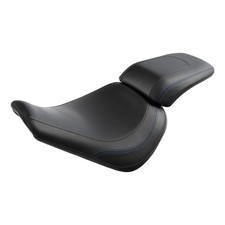 Motorcycle Two-Piece Driver Passenger for Seat For Fat Boy 2018+ Black Blue picture
