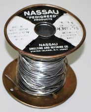 vintage Nassau Rosin Core Solder Spool - 1 lb 11 Oz for Western Electric picture
