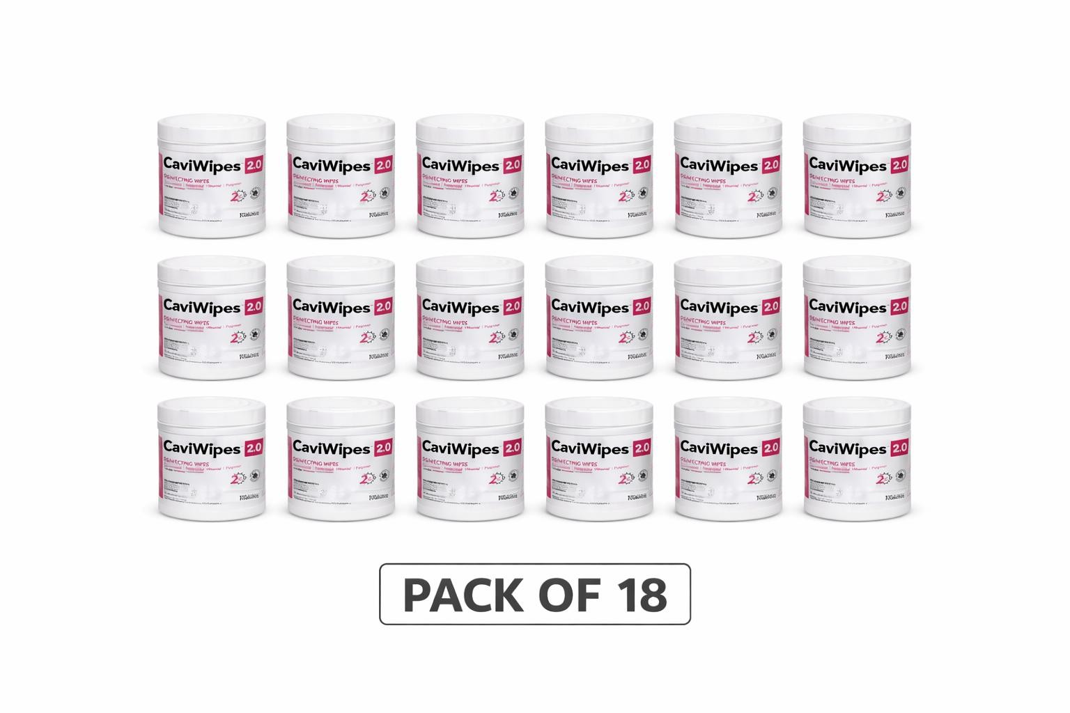 Case 18 Canisters Disinfectant Wipes CaviWipes #14-1100- 160 Count