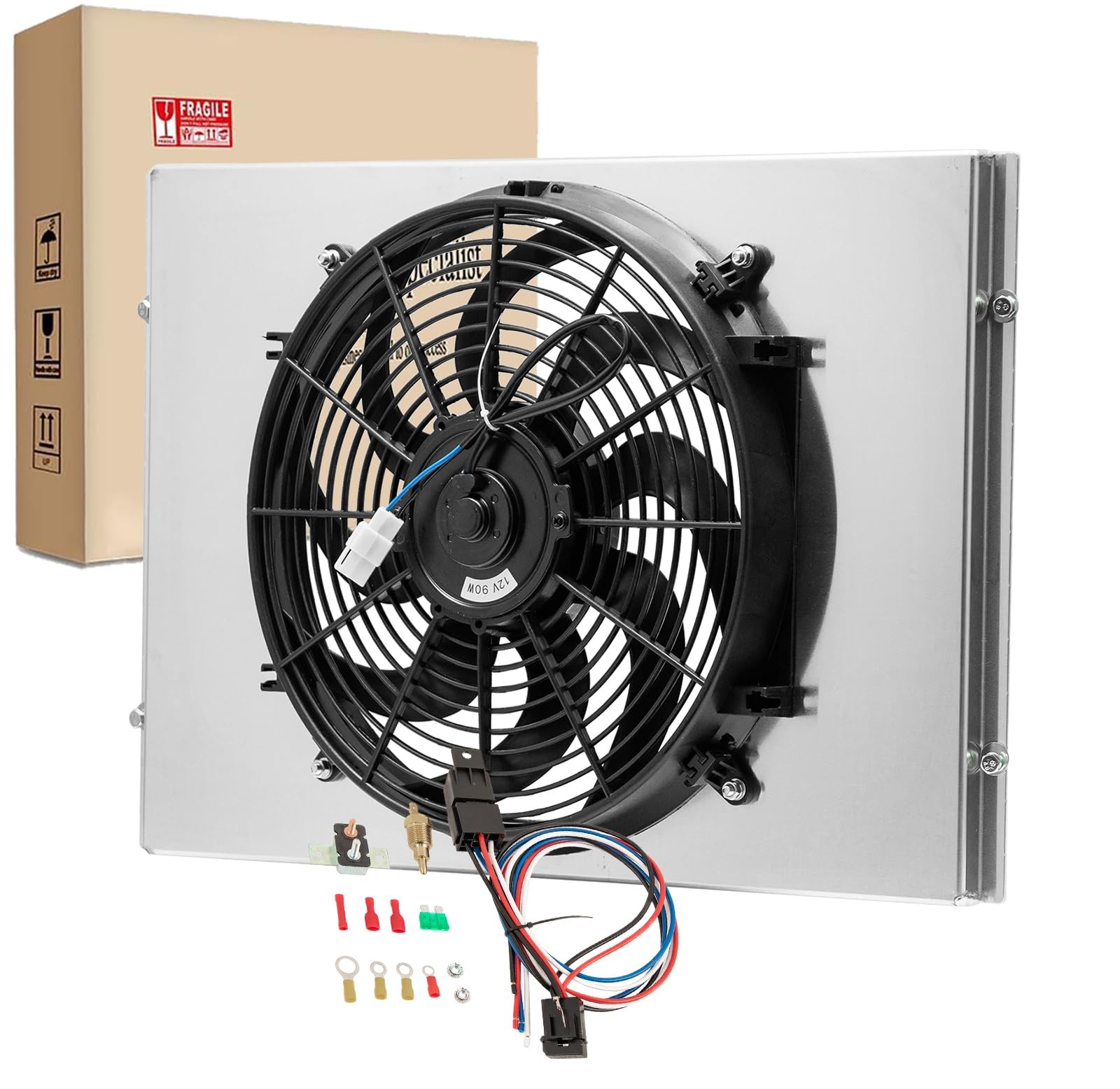Radiator Shroud Fan for Chevy Nova Chevy II 1962-1967 L6 V8 Electric Fan Relay