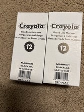 Crayola 24 Count Black Original Bulk Markers 12 x 2 picture