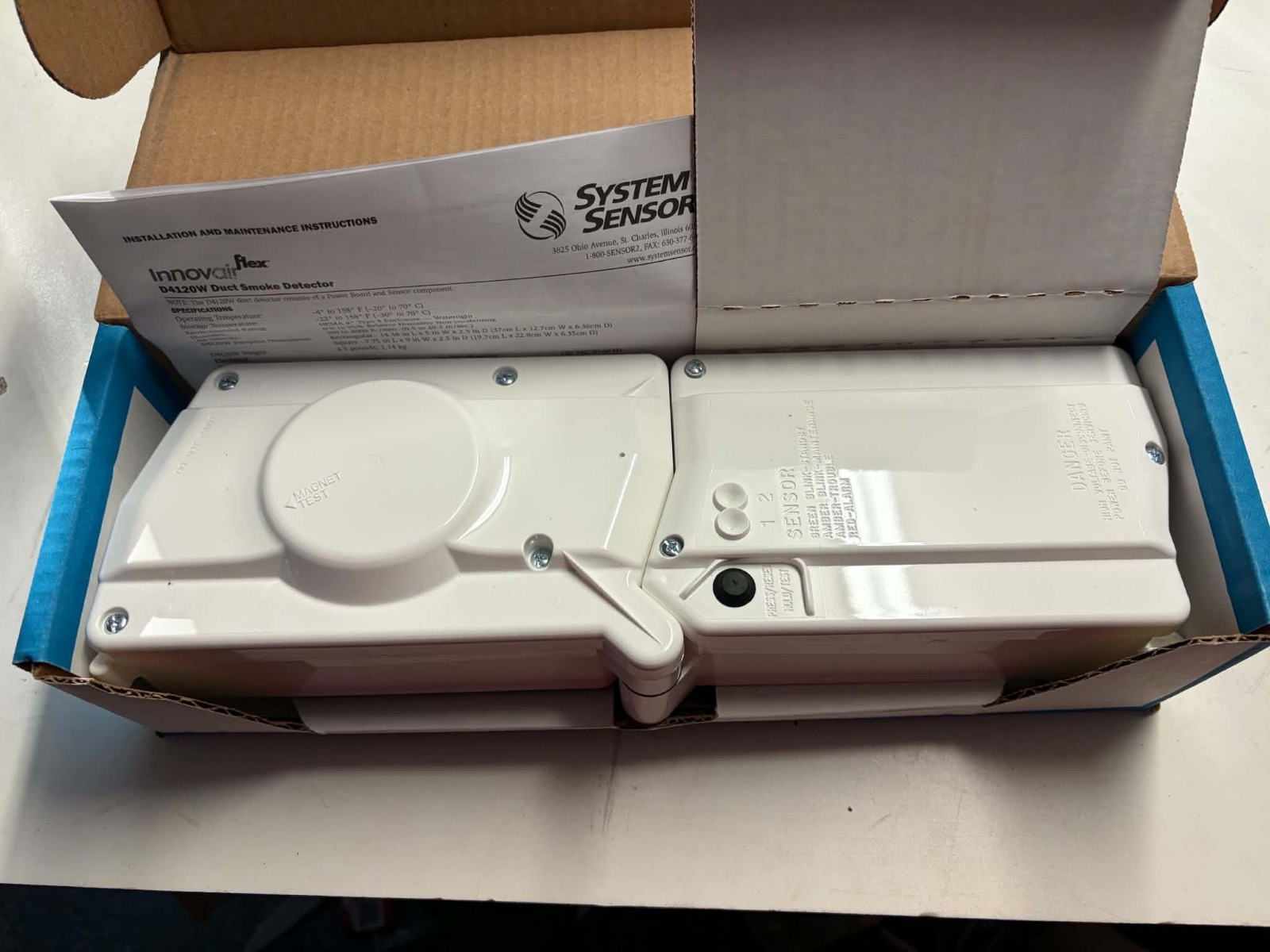 System Sensor D4120w Duct Smoke Detector Watertight Photoelectric