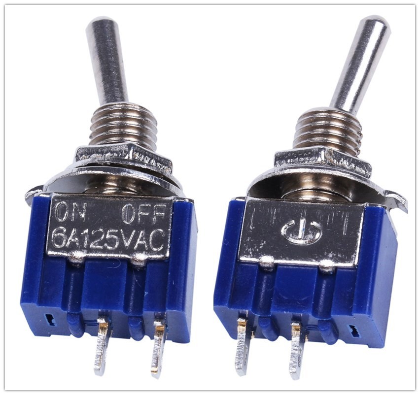 50pcs Mini Toggle Switches MTS-101 2 Pin SPST ON-OFF 2 Position 125VAC 50pcs Mini Toggle Switches MTS-101 2 Pin SPST ON-OFF 2 Position 125VAC