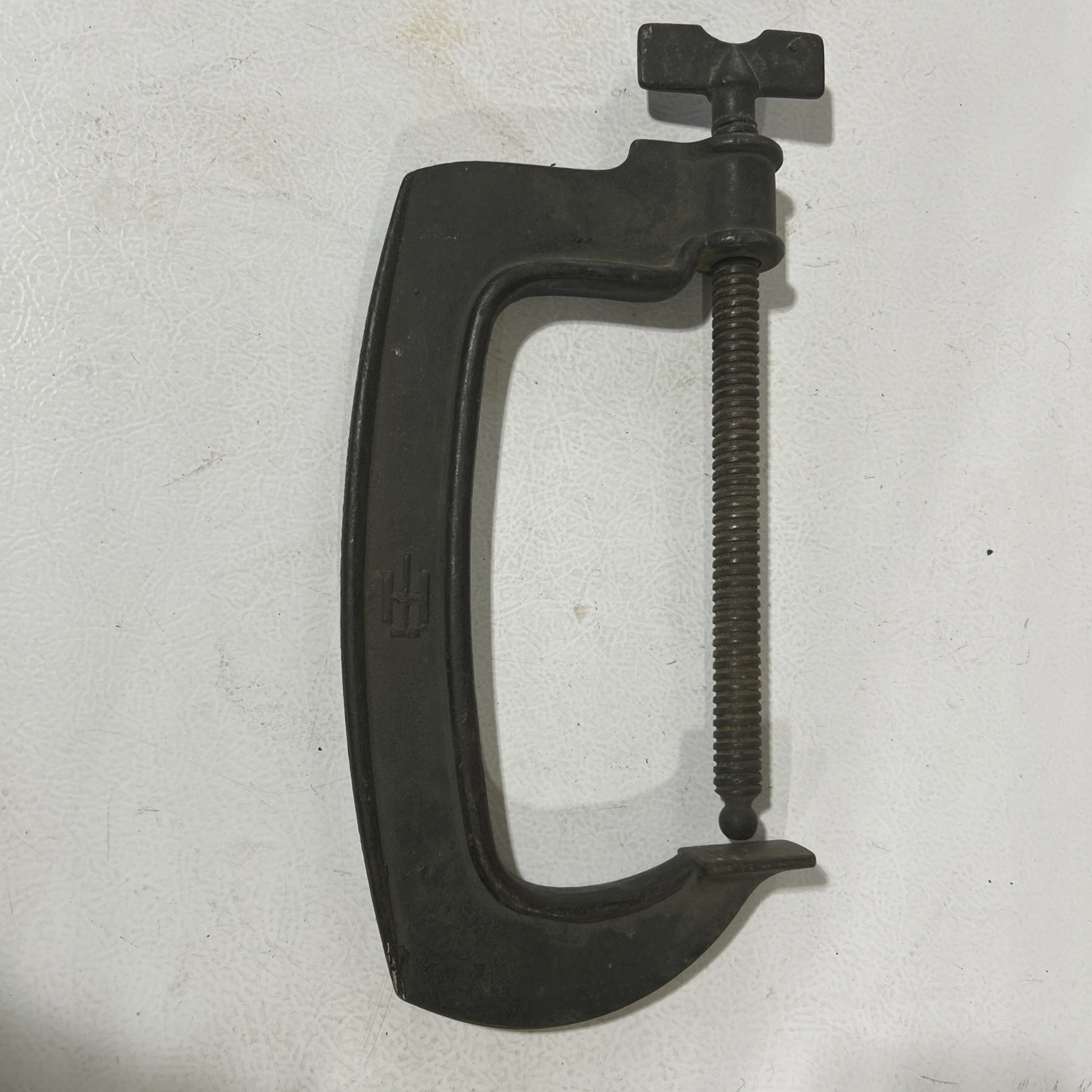 Vintage International Harvester 8” C Clamp Cast Iron Works Missing Screw Flange Vintage International Harvester 8” C Clamp Cast Iron Works Missing Screw Flange