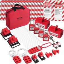 VEVOR 47 PCS Electrical Lockout Tagout Kit Safety Padlocks Hasps Tags Ties Bag picture