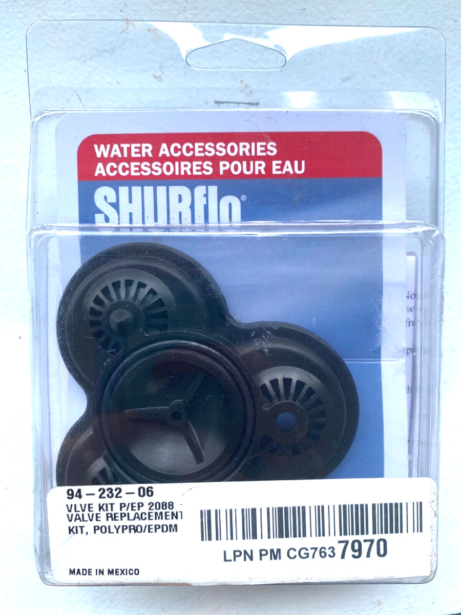 Shurflo 94-232-06 Model 2088 Engine Water Pump Valve Assembly Kit -Fast Shipping Shurflo 94-232-06 Model 2088 Engine Water Pump Valve Assembly Kit -Fast Shipping