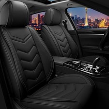 for Chrysler 300 Car Seat Covers 2005-2023 Premium Nappa Leather Sport 2PCS Blac picture