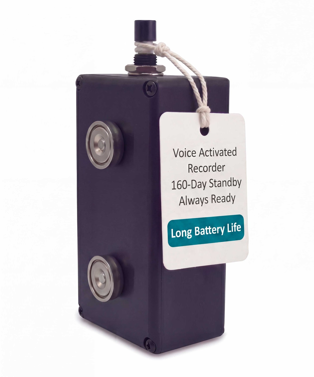 Black Vox Voice Activated Digital Audio Recorder Long Battery Life with Magnet Black Vox Voice Activated Digital Audio Recorder Long Battery Life with Magnet
