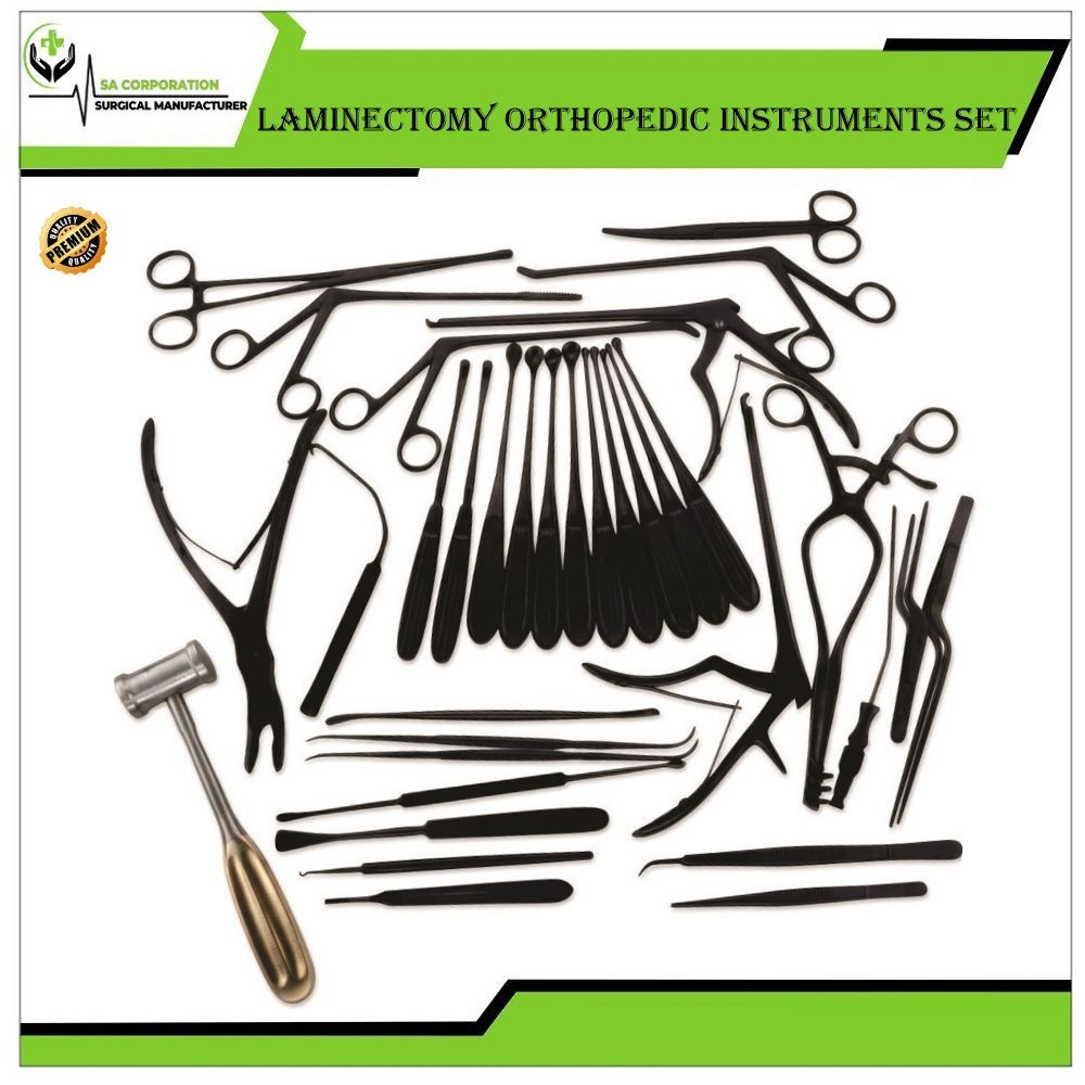 Laminectomy Set 35 Pcs Black Coated Surgical Orthopedic Surgical Instruments Laminectomy Set 35 Pcs Black Coated Surgical Orthopedic Surgical Instruments