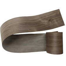 Black Walnut Wood Veneer Sheet,Flat Cut,8.5''X 98'',Iron on Stick Veneer Roll wi picture