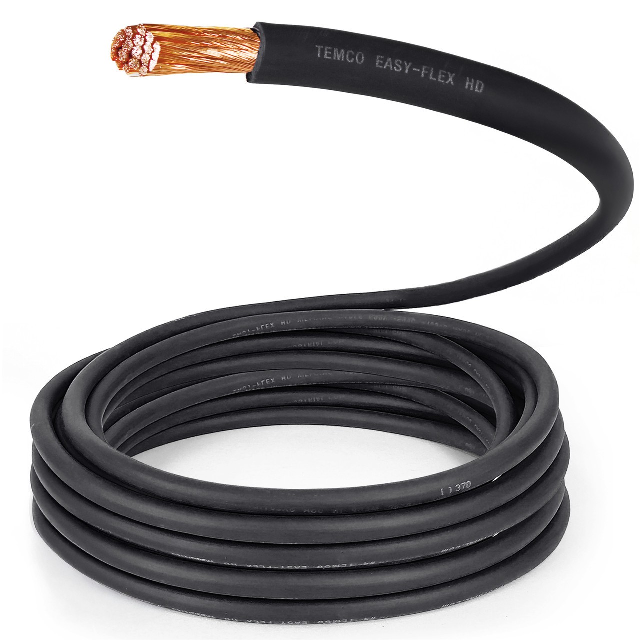 TEMCo 4/0 Gauge AWG 50 Ft Black Flexible Copper USA Welding Cable Battery Wire TEMCo 4/0 Gauge AWG 50 Ft Black Flexible Copper USA Welding Cable Battery Wire