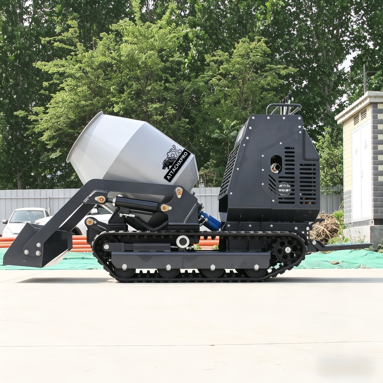 13.5HP B&S Gas Tracked Concrete Mixer Truck Compact Driven Crawler Type Drum