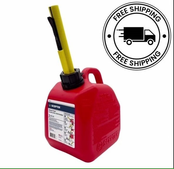 Scepter Ameri-Can FG4G113 1 Gallon Gas Can with Easy-Flo Spout, Red Scepter Ameri-Can FG4G113 1 Gallon Gas Can with Easy-Flo Spout, Red