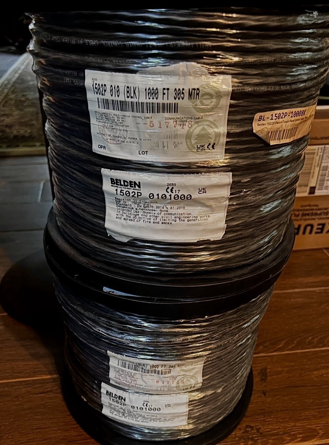 BELDEN CABLE—1502P-010-1000/BRAND NEW 1000 FOOT REEL—TOUCH PANEL PLENUM CABLE BELDEN CABLE—1502P-010-1000/BRAND NEW 1000 FOOT REEL—TOUCH PANEL PLENUM CABLE