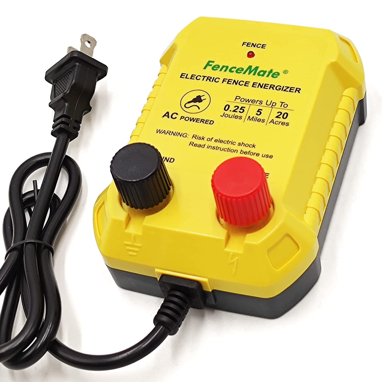 Low Impedance Fence Energizer AC Powered up to 5 Miles / 20 Acres, Fence Charger