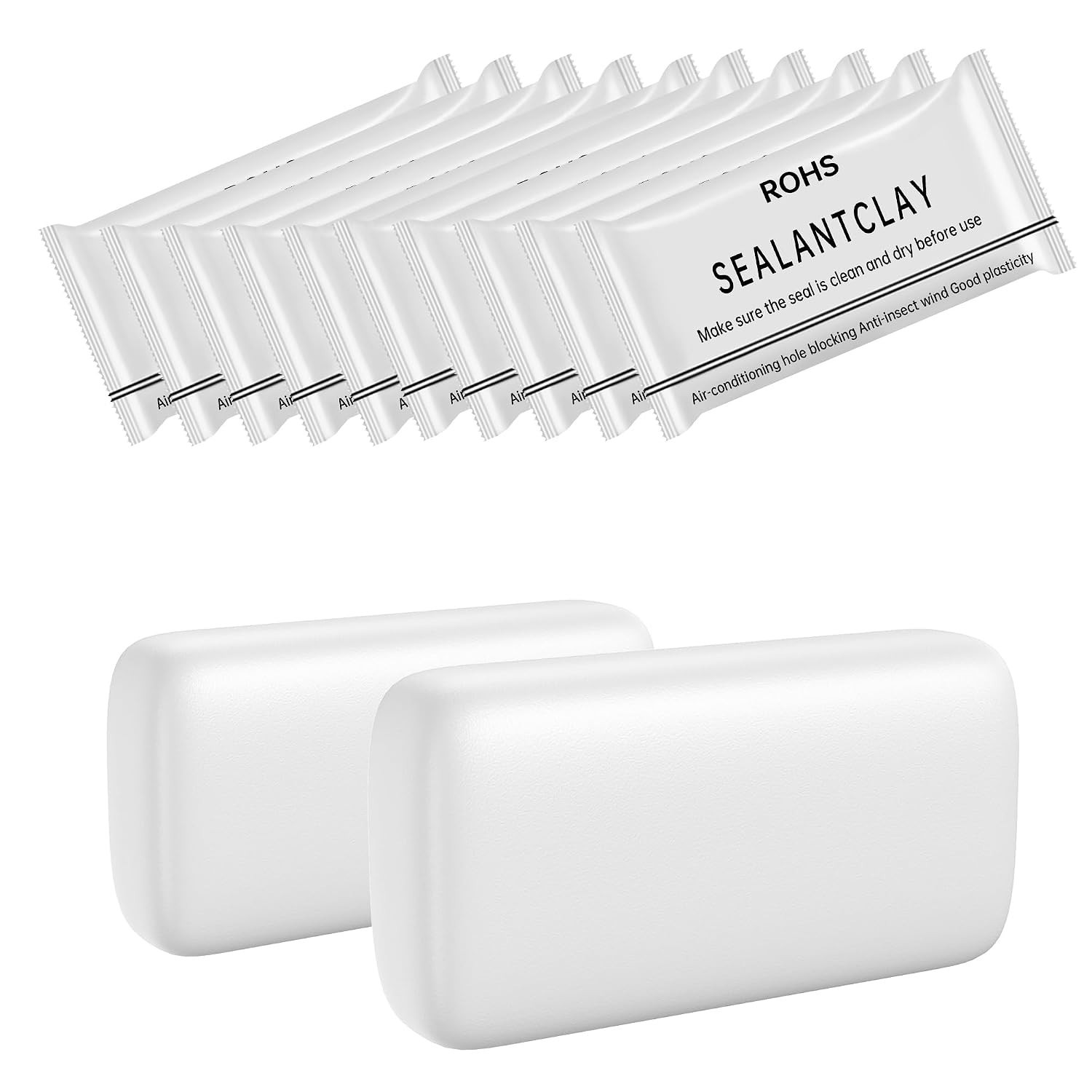 10 Pack White Seal Putty, Waterproof Duct Sealant Clay, Moldable Repair Sealing 10 Pack White Seal Putty, Waterproof Duct Sealant Clay, Moldable Repair Sealing