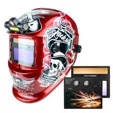 TRQWH Solar-Powered True Color Auto-Darkening Welding Helmet & Replacement Len picture