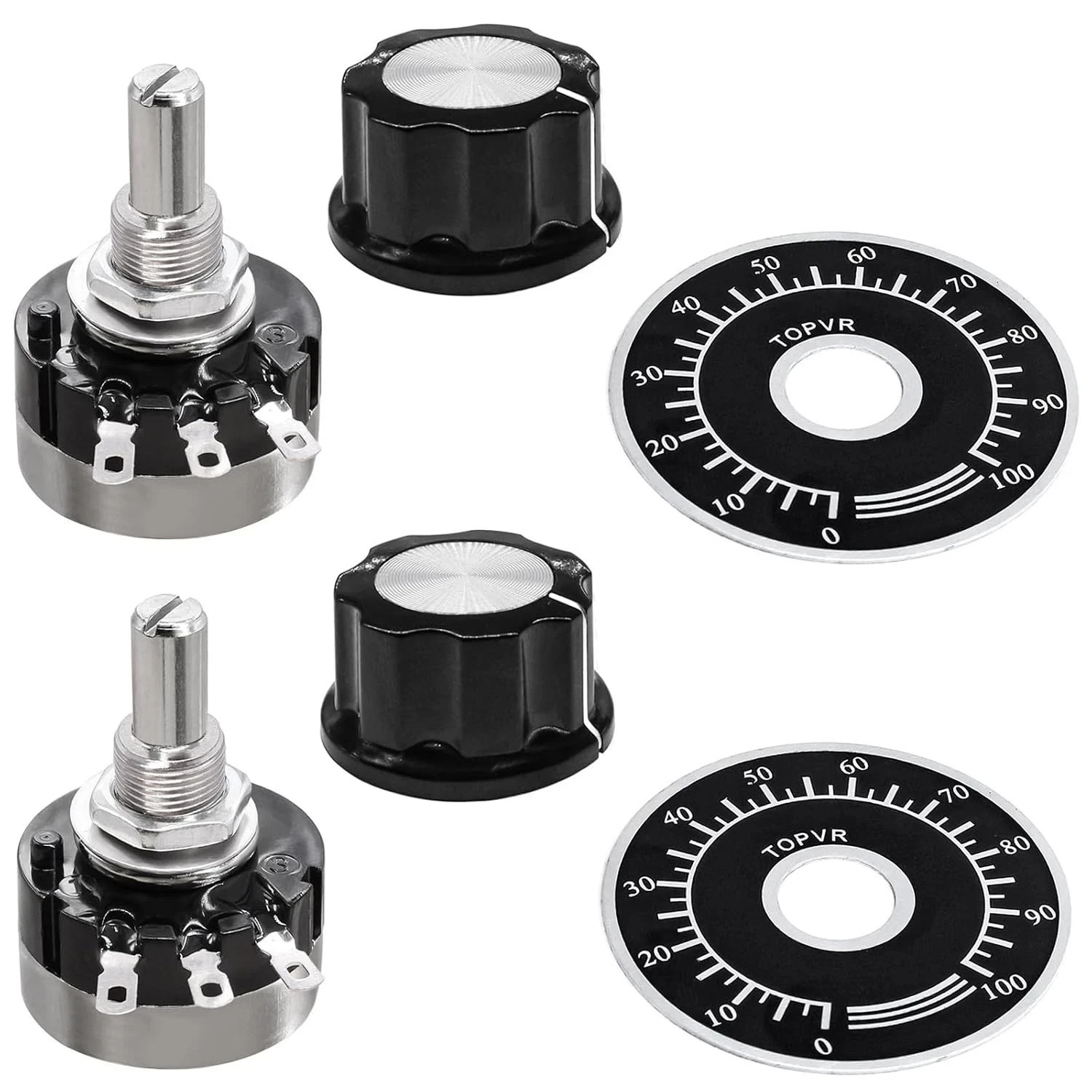 2Pcs RV24YN20S 10K Potentiometer B103 10K Single Turn Carbon Film Rotary Taper 2Pcs RV24YN20S 10K Potentiometer B103 10K Single Turn Carbon Film Rotary Taper
