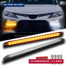Qasim DRL LED Strip Car Daytime Running Light 14in White Automobile Decorative W picture