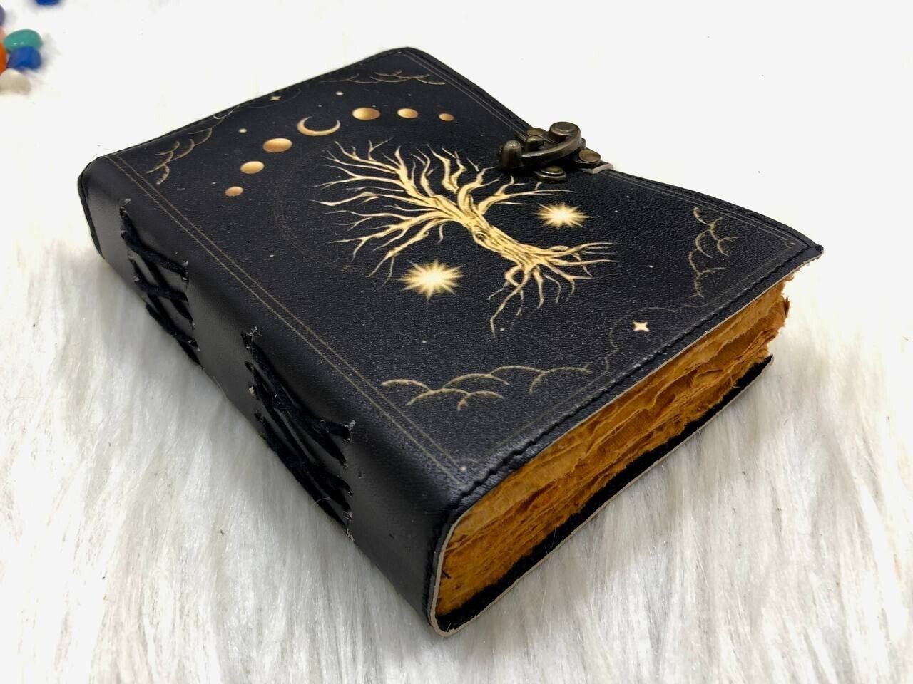 tree of life leather journal grimoire journal handmade gifts for him her