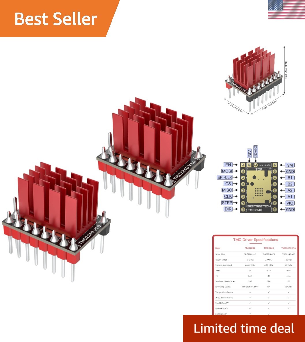 V1.0 Stepper Motor Driver Ultra-Silent Driver with Heatsink Up to 36V Support... V1.0 Stepper Motor Driver Ultra-Silent Driver with Heatsink Up to 36V Support...