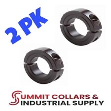 1-1/2” ID Bore DOUBLE SPLIT STEEL (2 PCS) CLAMPING SHAFT COLLAR BLACK OXIDE picture
