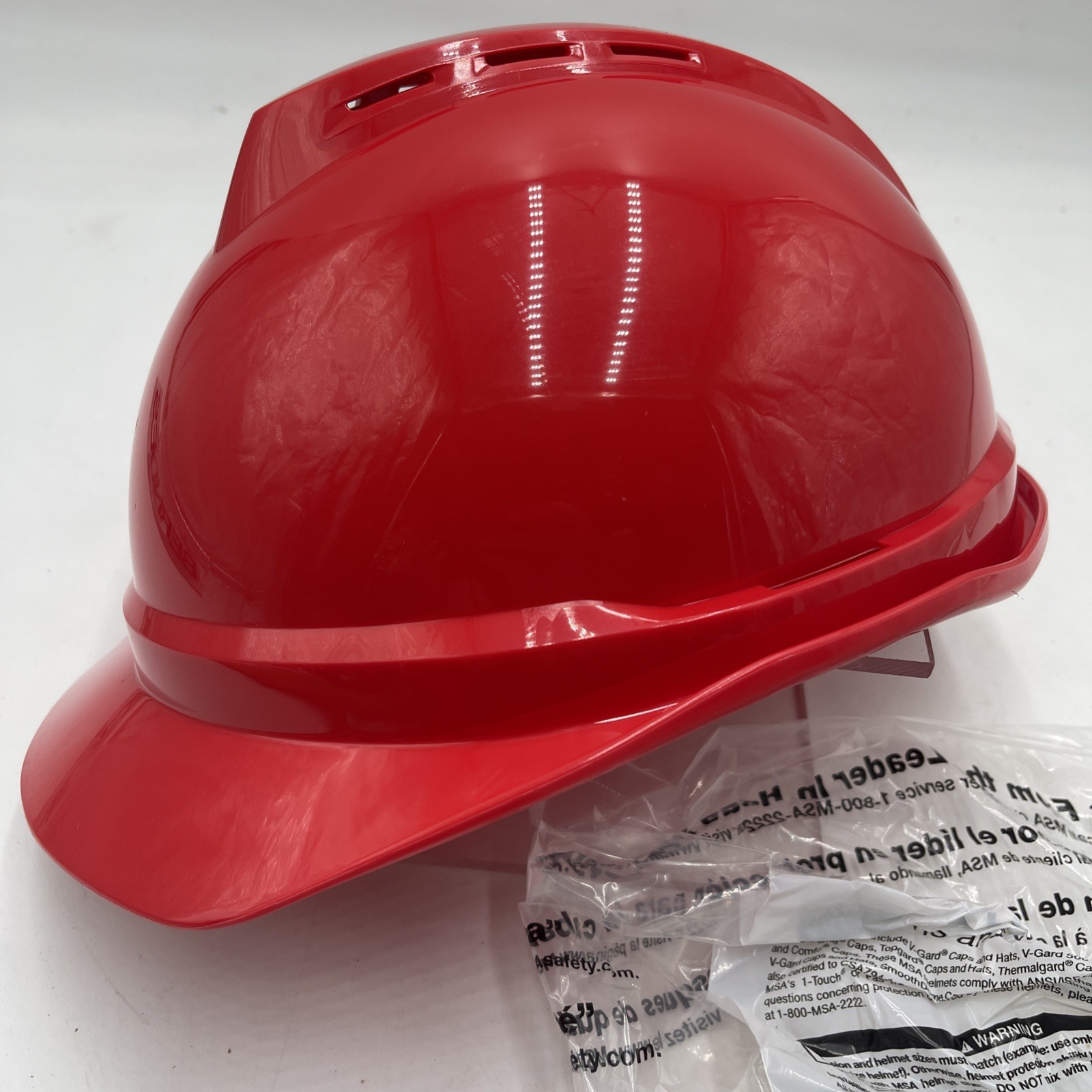 MSA 10034031 V-Gard 500 Vented 6 PT Fas-Trac Hard Hat Red MSA 10034031 V-Gard 500 Vented 6 PT Fas-Trac Hard Hat Red