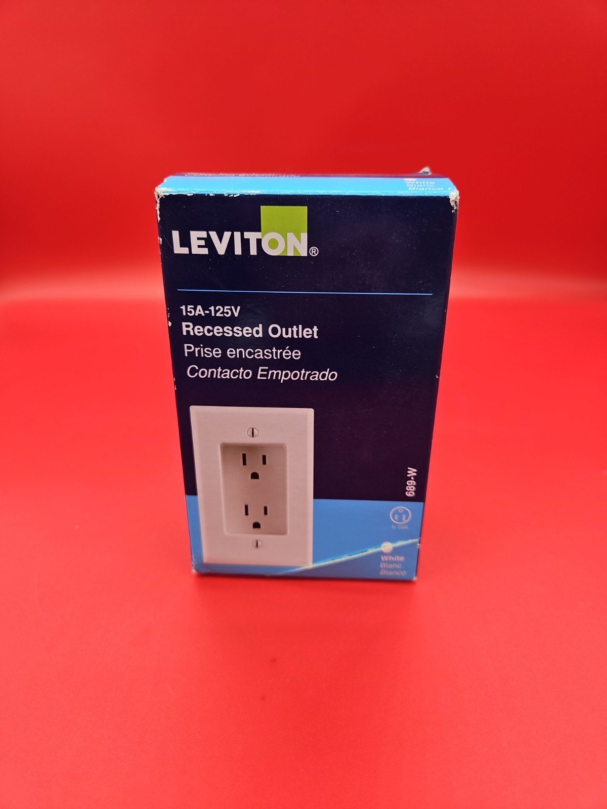 Leviton Recessed Receptacle White 15A 689-W New Unopened Leviton Recessed Receptacle White 15A 689-W New Unopened