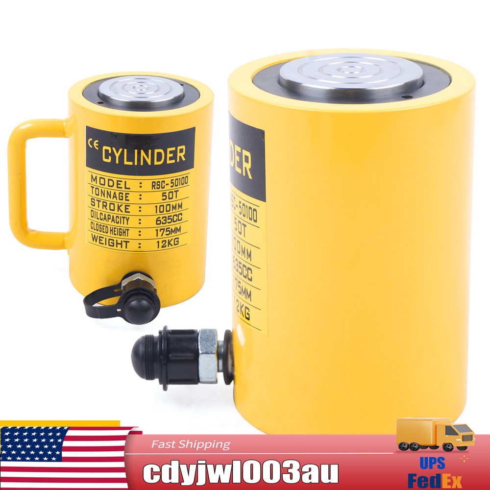 50 Ton Hydraulic Cylinder Jack ?C Lightweight, 100mm Stroke, Durable Design