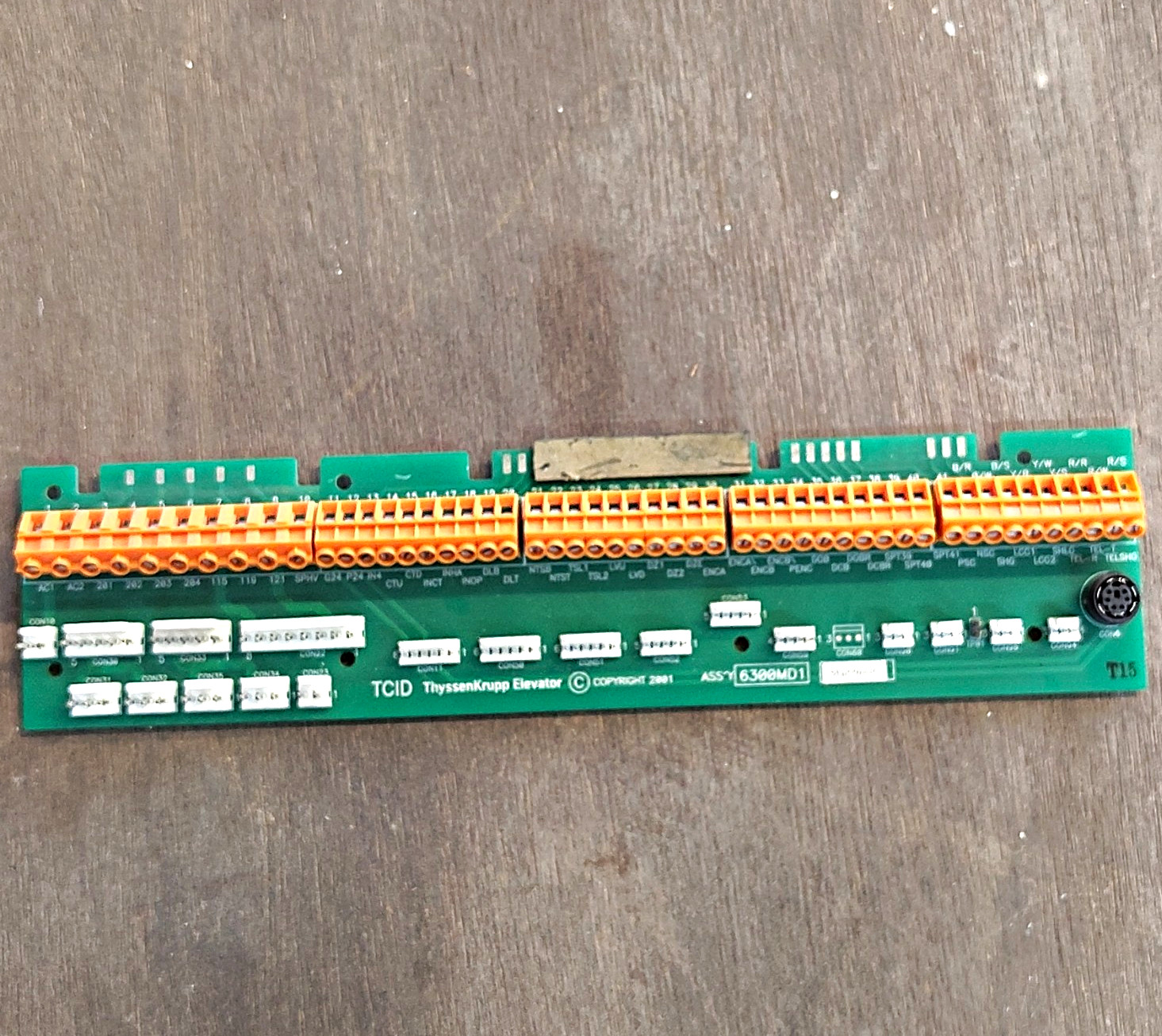 ThyssenKrupp Elevator TCID 6300MD1 Control PCB Board, Mar09 Rev C, 24V ThyssenKrupp Elevator TCID 6300MD1 Control PCB Board, Mar09 Rev C, 24V