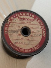 Vintage Driver-Harris Co Nichrome Alloy Resistance Wire Metal Spool Harrison NJ picture
