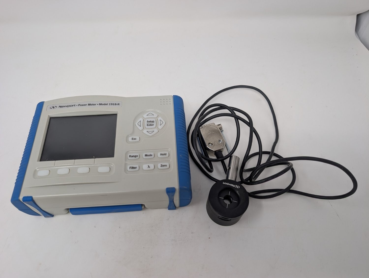 Newport 1918-R Optical Power Meter with Photodiode Detector Gray Blue Black Newport 1918-R Optical Power Meter with Photodiode Detector Gray Blue Black