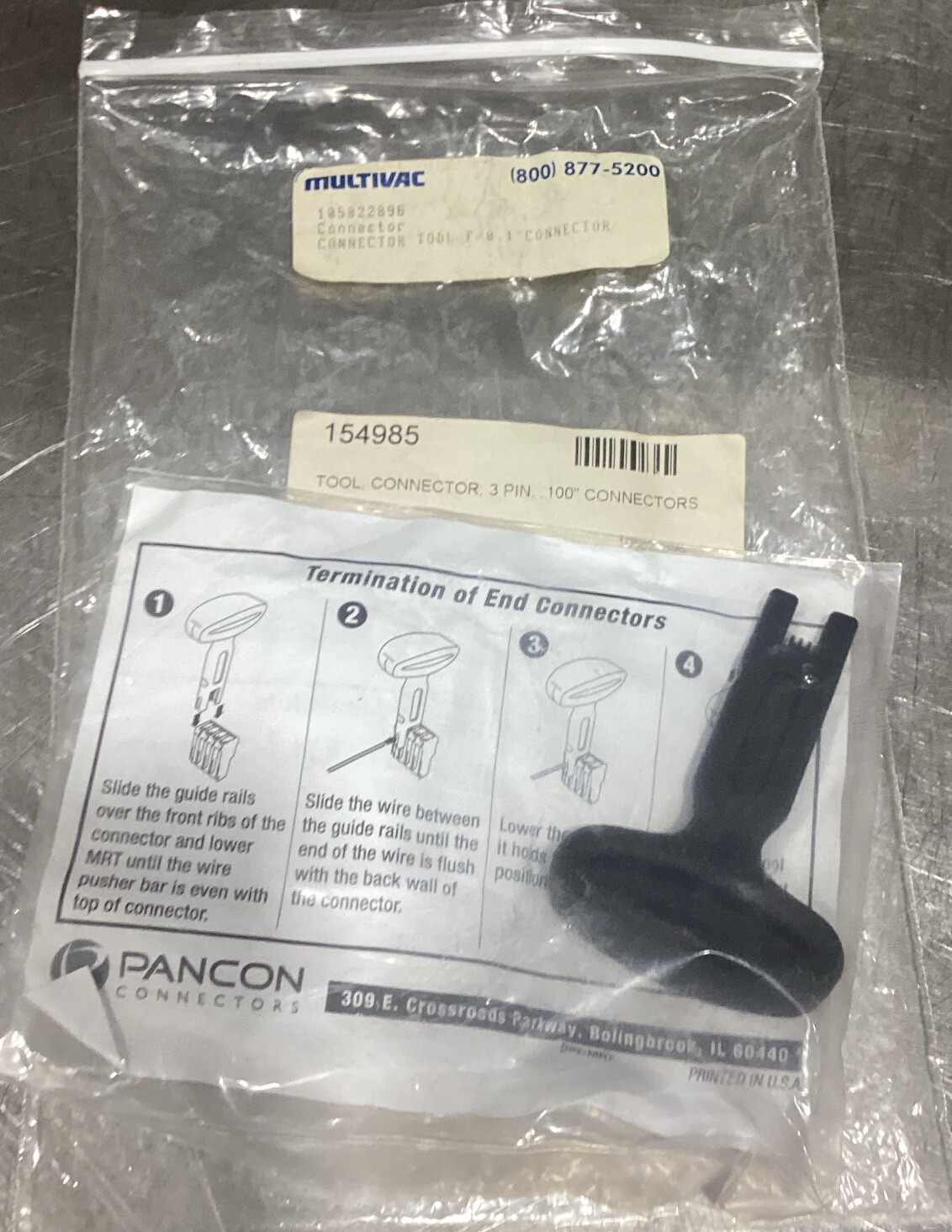 NOS Surplus Multivac 154985 Tool Connector Pancon Brand NOS Surplus Multivac 154985 Tool Connector Pancon Brand