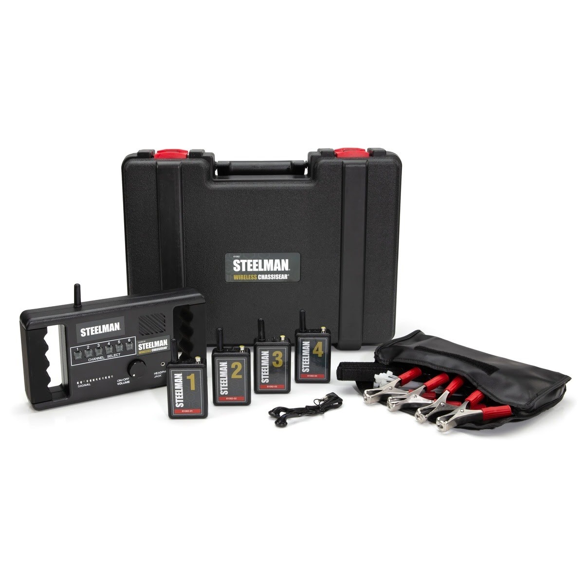 Steelman Pro 61082 Wireless ChassisEAR Vehicle Noise Diagnostic Kit 4 Tx Steelman Pro 61082 Wireless ChassisEAR Vehicle Noise Diagnostic Kit 4 Tx