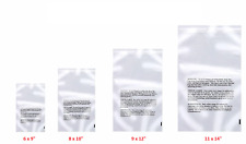 100 Pcs Poly Bags Self Seal With Warning Resealable Suffocation Warning  1.5 Mil picture